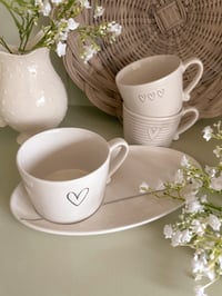Image 1 of Monochrome Heart Mug or Plate