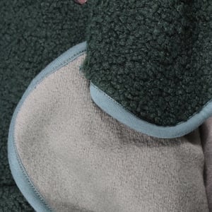 Image of Double fleece cardigan - Dark Green