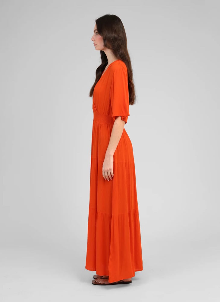 Image of Robe longue cache Cœur Orange 