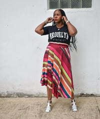 Image 1 of Stripe A-line Skirt