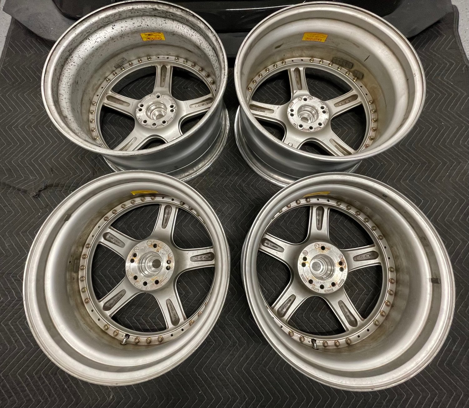 Racing Hart C5 JDM RARE three piece Forged wheels 5x114.3/ 4x114.3 18x8 ...