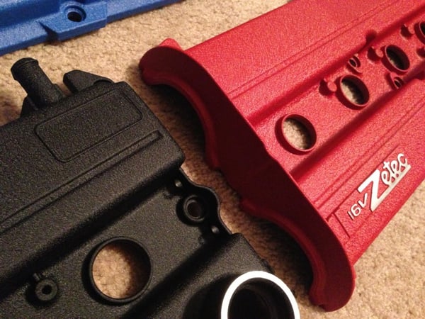 Image of Ford Focus Wrinkle Red Powdercoated Zetec Valve Cover