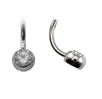 Image 1 of Curved Navel Barbells. Canasteel