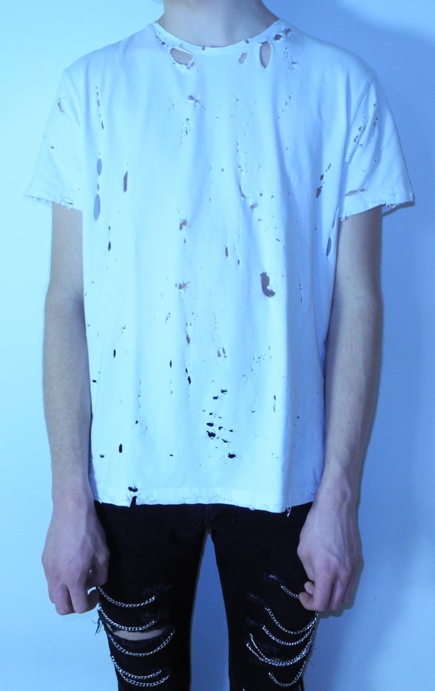 Image of dissressed t-shirt
