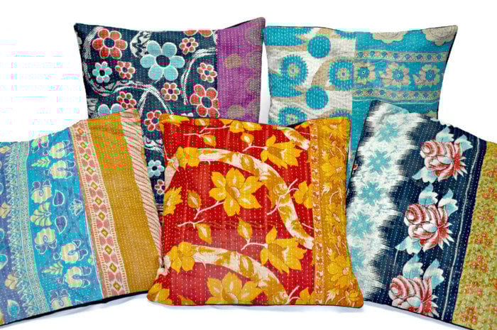wholesale set Vintage Kantha Decorative throw Pillow Gypsy