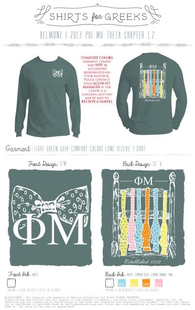phi mu long sleeve shirts