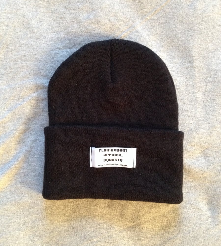 Image of CLASSIC LABLE BEANIE (BLK) *free shipping