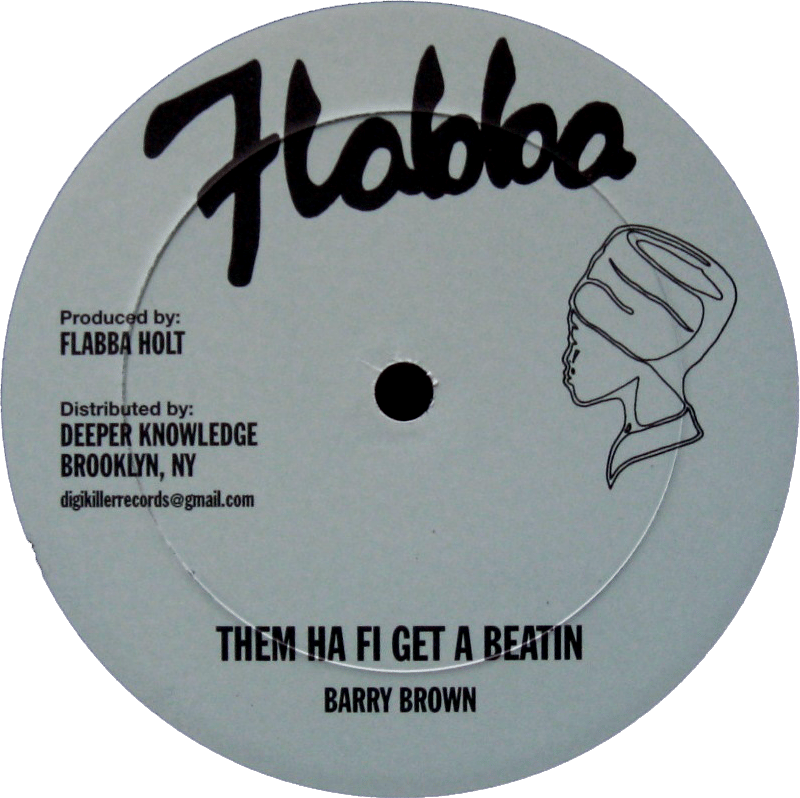 Image of Barry Brown / Roots Radics Band - Them Ha Fi Get a Beatin / Stop the Fighting 12" (Flabba)