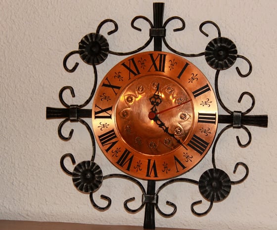 Image of Reloj de Pared Vintage de Hierro Forjado 