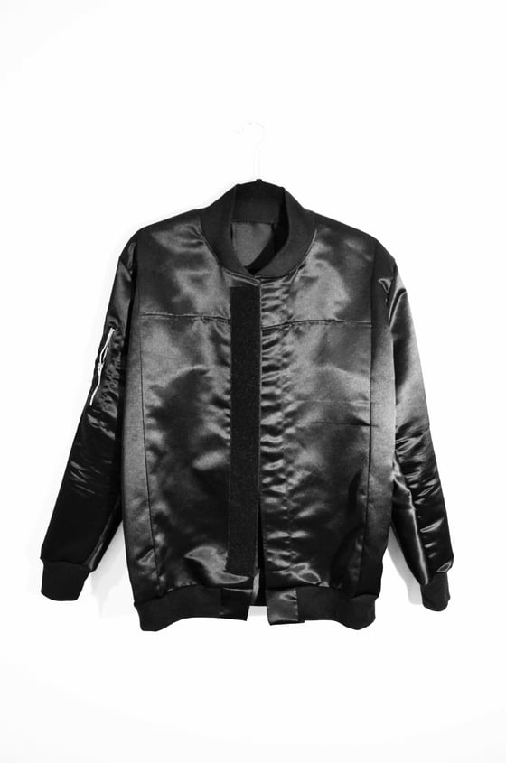 Image of SATIN BOMBER JACKET