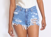 Image of Distressed vintage high waisted shorts