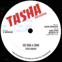 Image 2 of Michael Palmer / Steve Knight - Dem a Lick Shot / See Dem a Come 10" (Tasha)