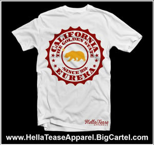 Image of California Circle Tee - Burgandy/Yellow