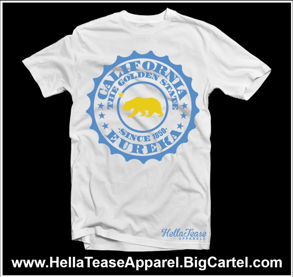 Image of California Circle Tee - Blue/Yellow