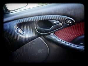 Image of Ford Focus 2000-2007 Carbon Fiber Interior Grab Handles (2x set)