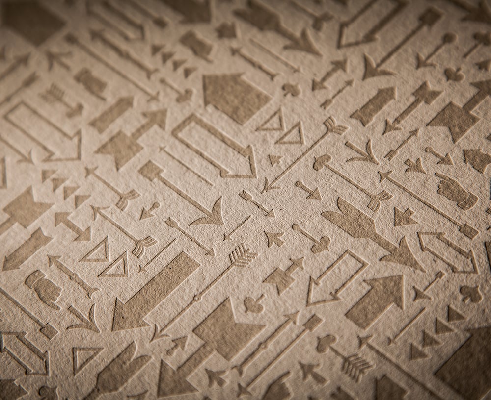Image of Arrows Letterpress Print