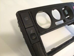 Image of VW Passat B5, B5.5 1996-2004 Carbon Fiber Radio Surround / LED Conversion