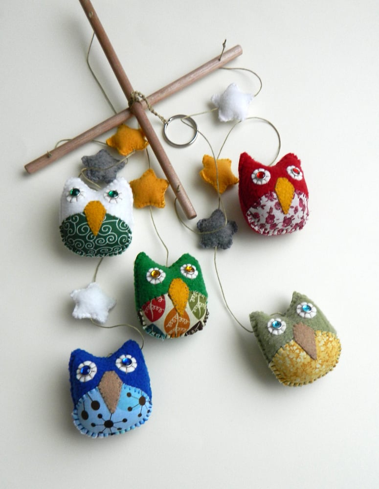 Image of Personalize Baby Owl Mobile - Made to Order