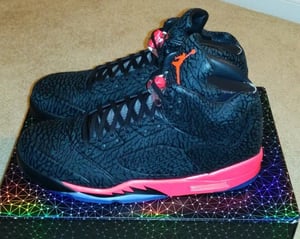 Image of Nike Air Jordan Retro 3Lab5 Elephant Print 599581-010 5 V Cement Infrared/Black 12 15 16 17 18