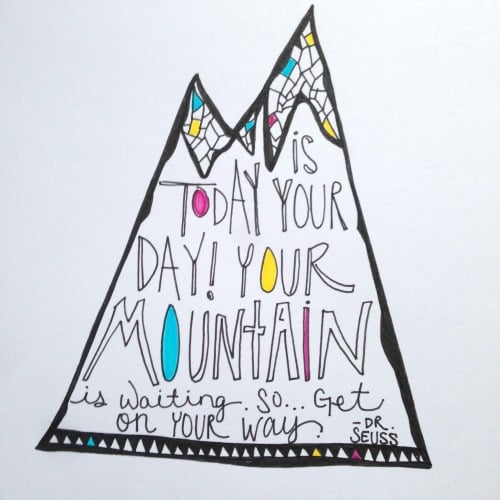 Image of Dr.Seuss Mountain Print