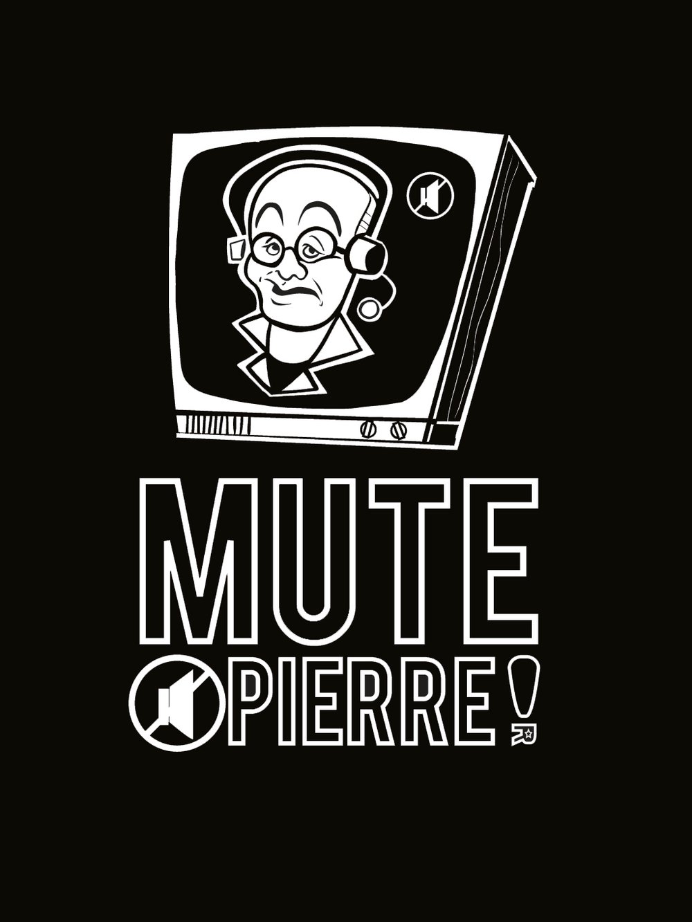MUTE PIERRE! (MCGUIRE) T-shirt black/red