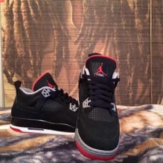 Image of RETRO 4'S BLACK/FIRE RED