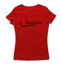 Ladies Original Charleo Tee  Red/Ruby Bling