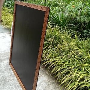 Big Chalkboard with Burnt Wood Frame