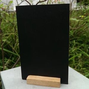Dual-Sided Mini Standing Chalkboard with Attached Base (4 pieces)