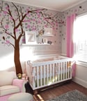 Cherry Blossom Tree Wall Decal for Home and Nursery
