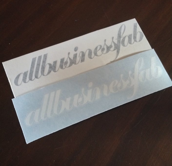 Image of All Business Fab Stickers Single Color