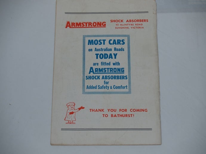Image of 1965 BATHURST Programme. ARMSTRONG 500.