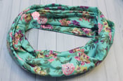 Image of Teal Floral Infinity Scarf