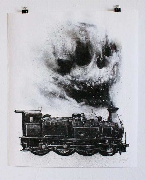Image of Ghost train_art print