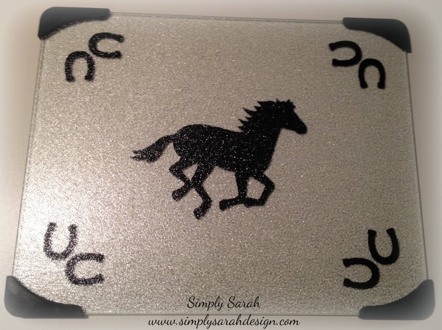 Image of Running Horse Glass Cutting Board