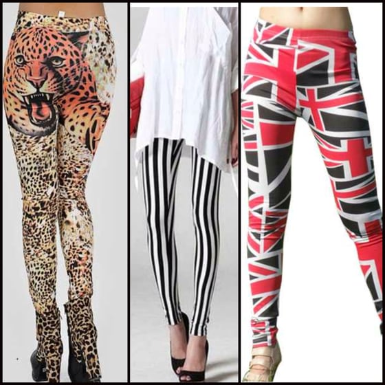 Image of Tiger - Stripes - Flag Leggings