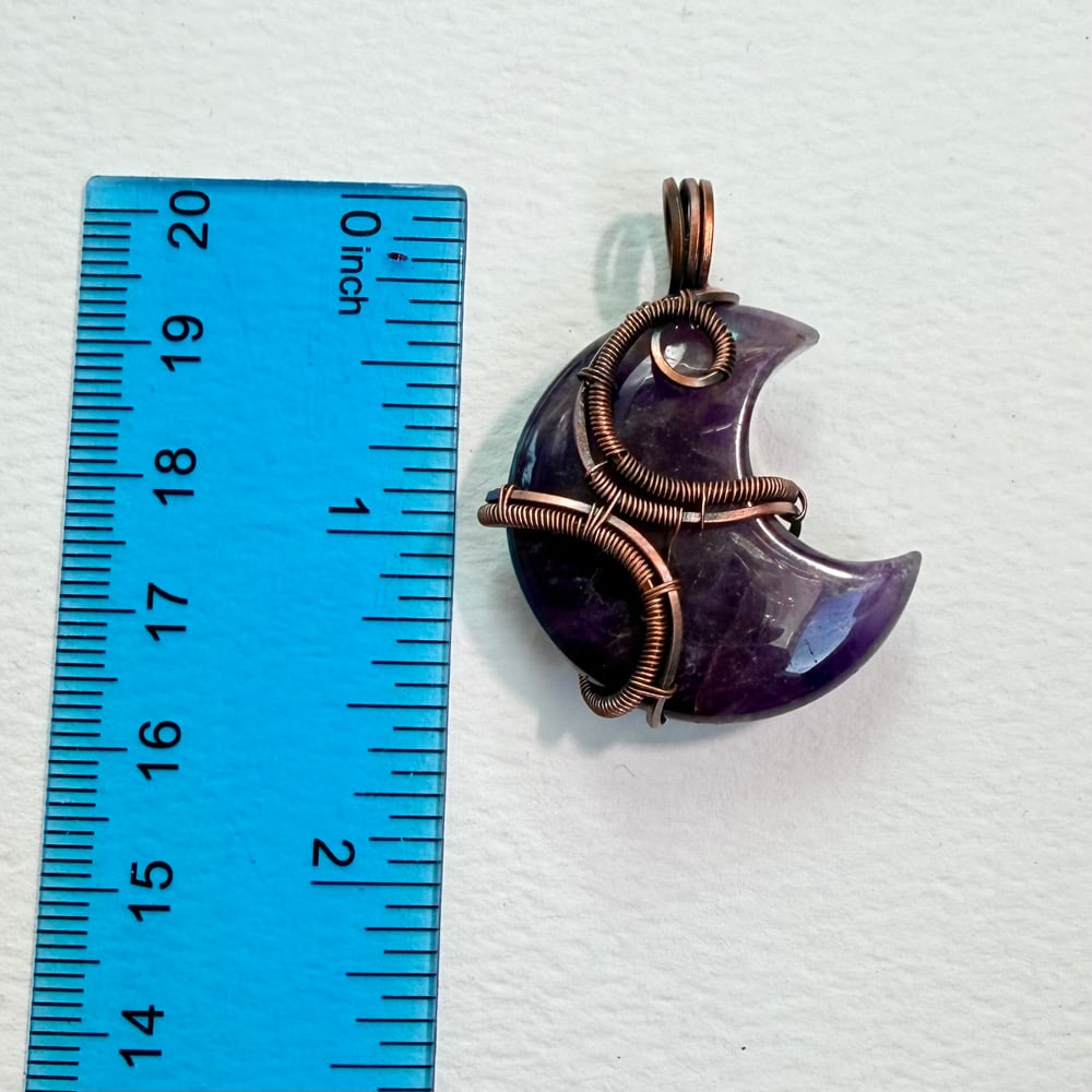 Image of Amethyst Crescent Moon Pendant