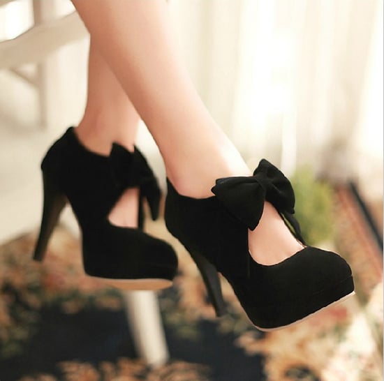 Image of bowknot high-heeled shoes/A325