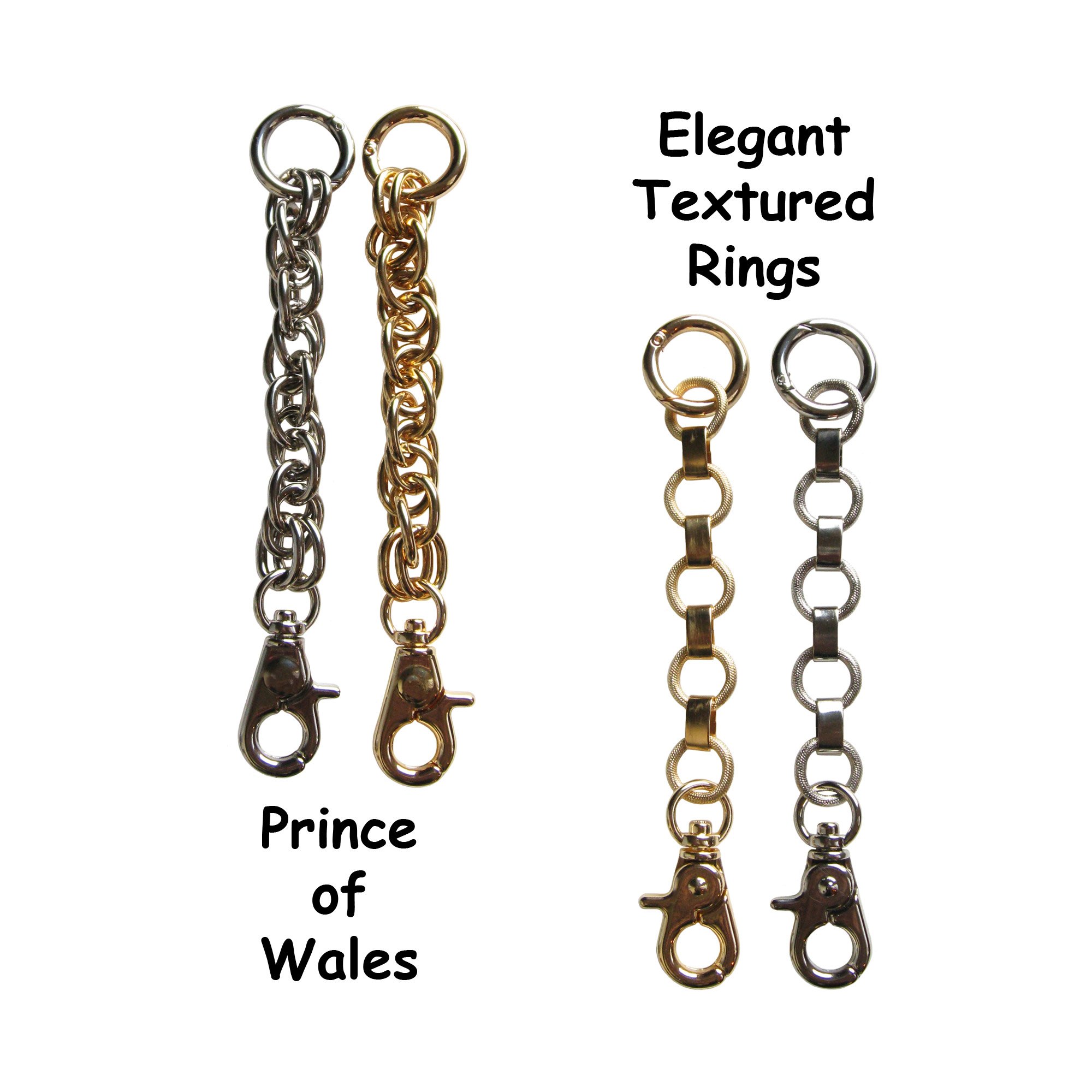 Chain Strap Extender Handbag Accessory with Purse Keyring Tether