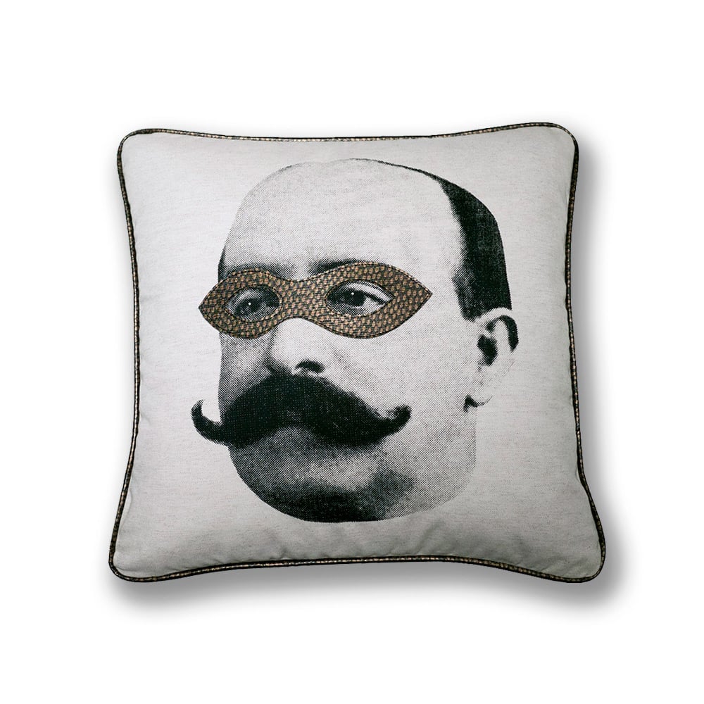 Image of Masked Monsieur 20" x 20" Cushion