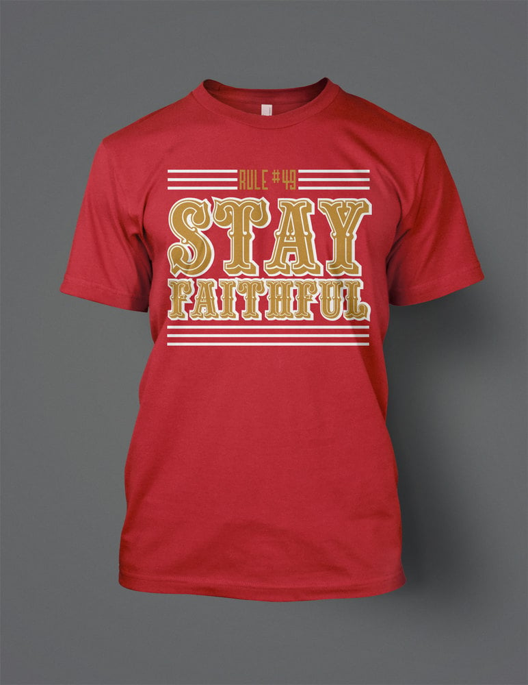 Image of Stay Faithful Red Tee