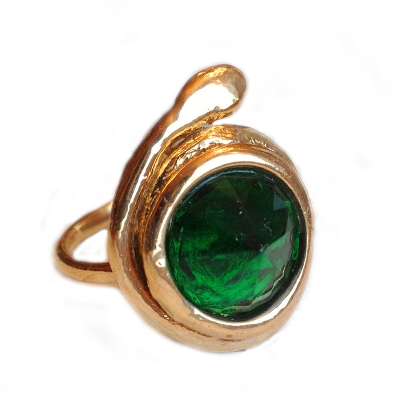 Image of Healer Ring, Bronze, Emerald