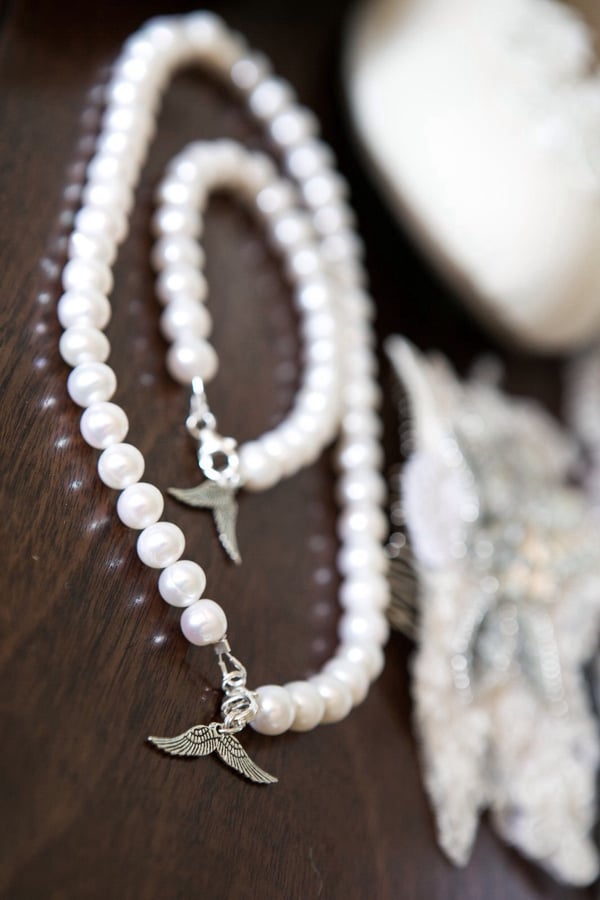Serenity Bridal Necklace with Fresh Water Pearls - Laura Pettifar Designs