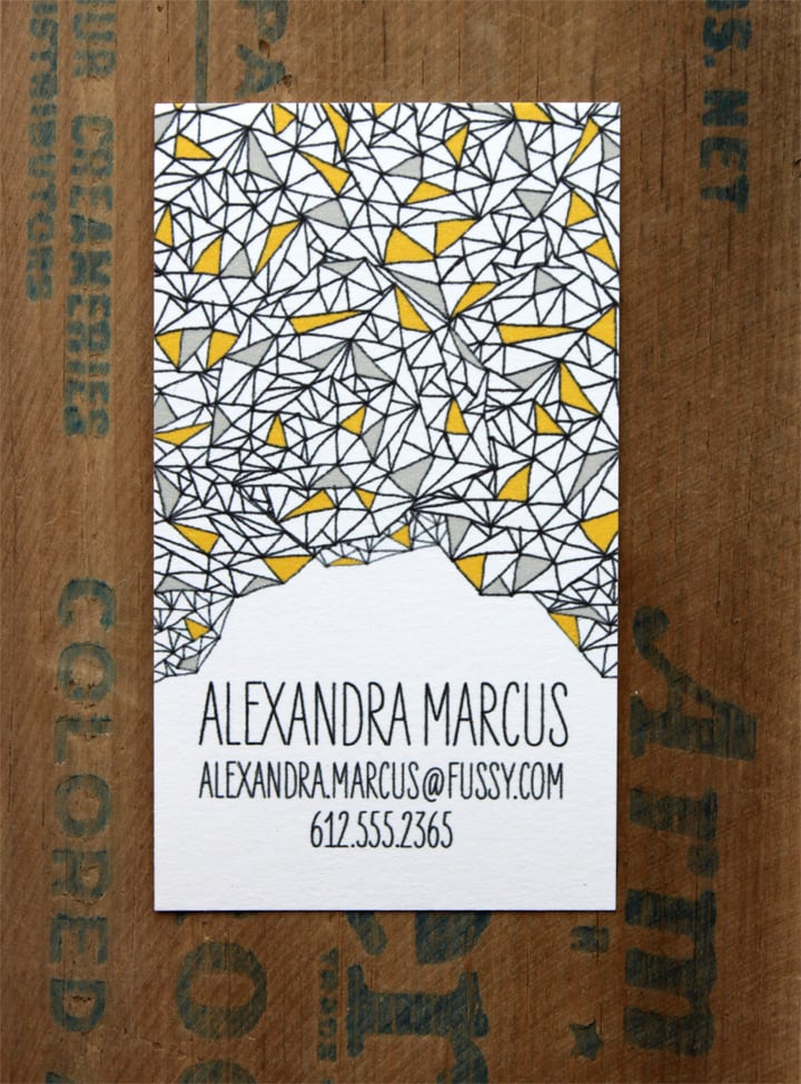 Triangle Pattern Calling Cards