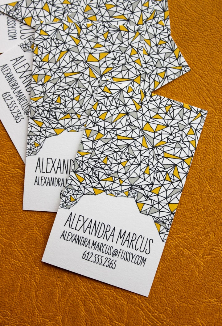 Triangle Pattern Calling Cards