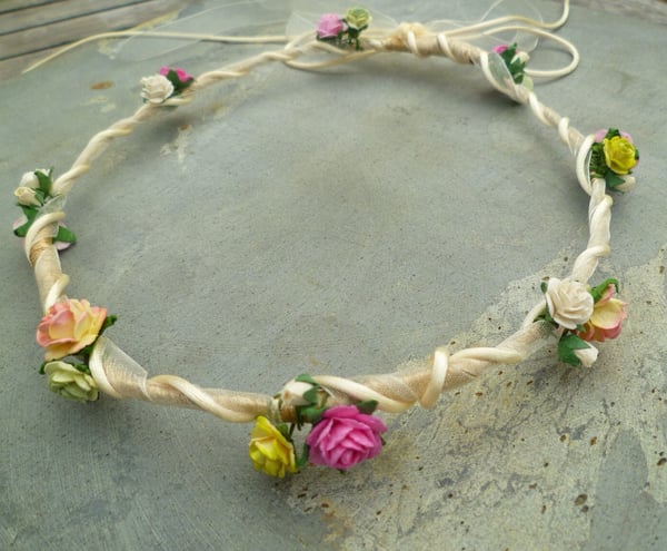 Beth Bridemaid Floral Hair Garland - Laura Pettifar Designs