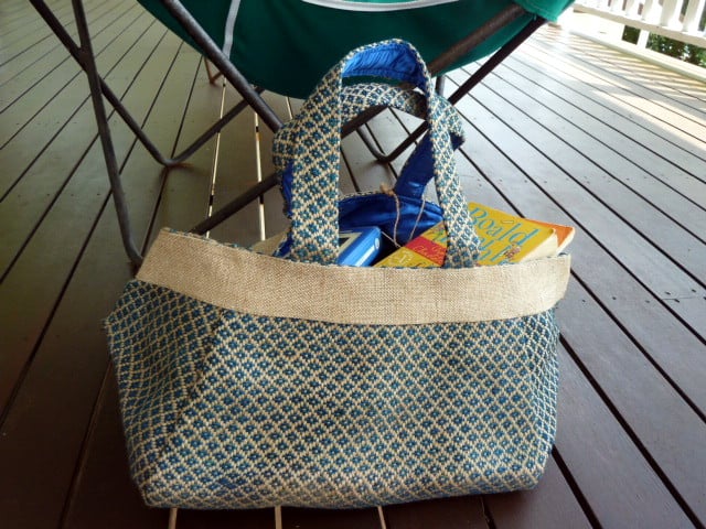 Image of Fair Trade Market Bag - Teal Blue