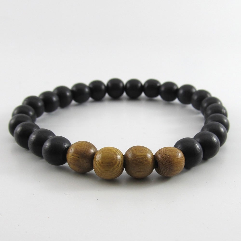 Image of  Black and Robles Beaded Stretch Bracelet 
