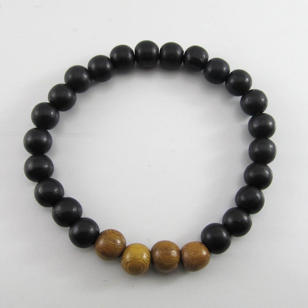 Image of  Black and Robles Beaded Stretch Bracelet 