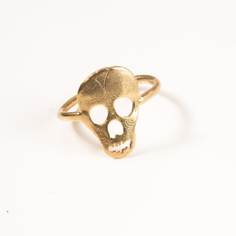 Gold Skull Ring / Goldhawk Jewellery